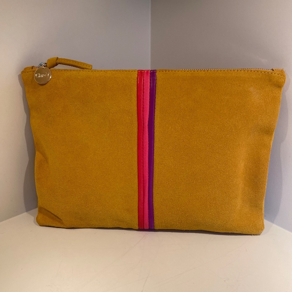 Clare V. Yellow/mustard Suede Clutch